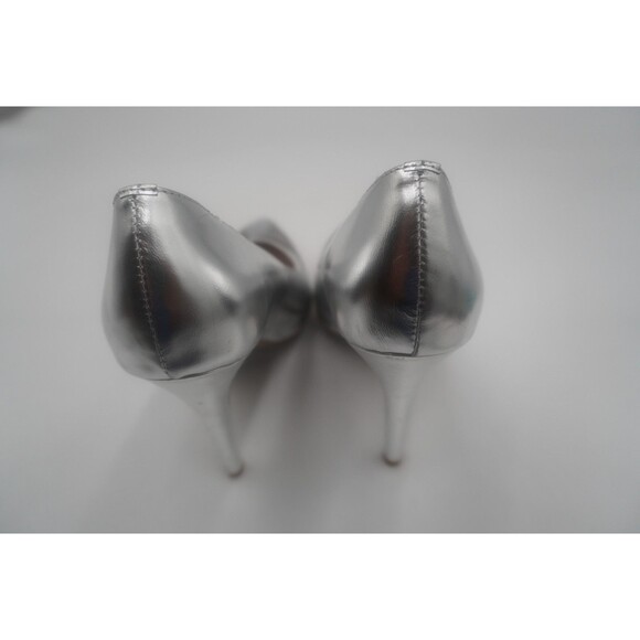 Jeffrey Campbell Venting Silver Dressy Metallic Pointed-Toe Stiletto Pumps 7.5 - Picture 12 of 14